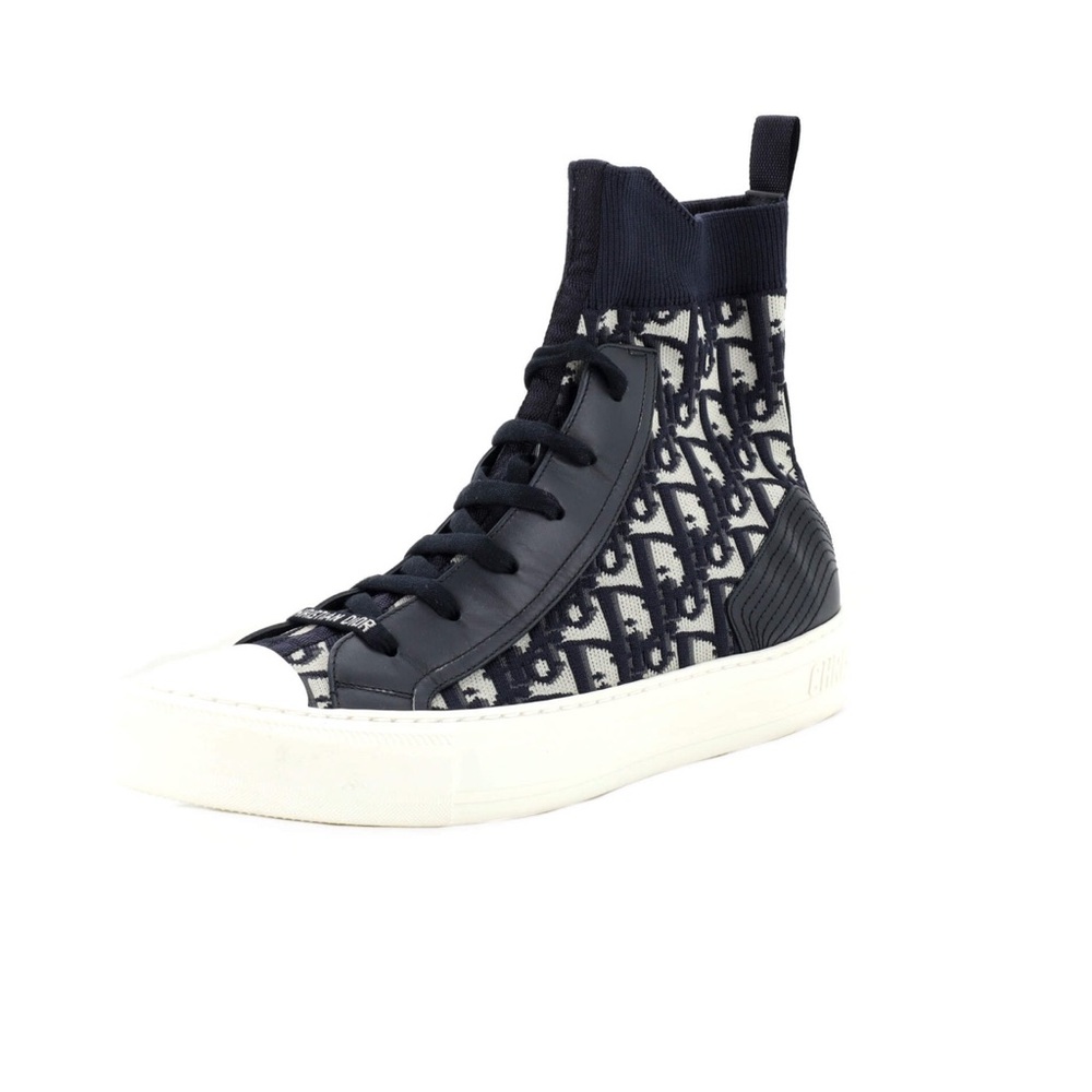 Dior High-Top Sneakers in Navy and White